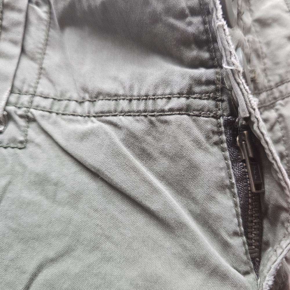 Vtg American Eagle Y2K Cargo Pants 2 Olive Green Utility Low Rise Streetwear - Picture 9 of 16